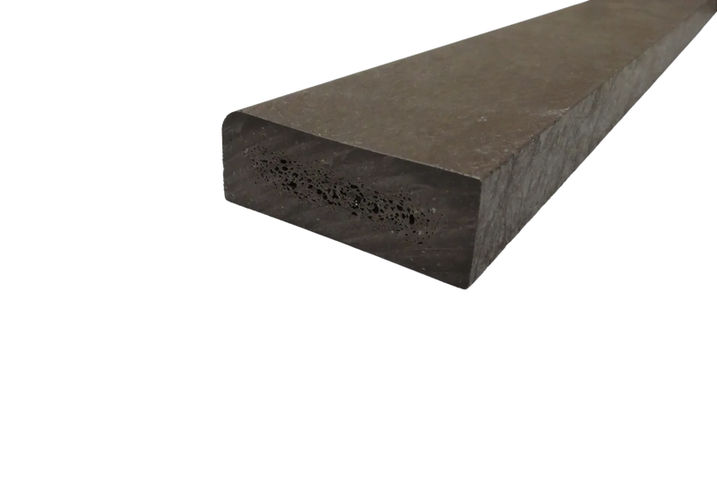 Plastplanke med 1 Afrundet Kant - Beige - Plastplanker -  - Plastplanke