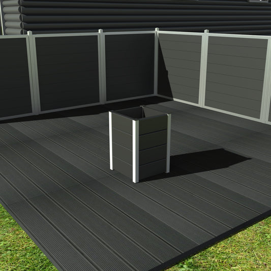 Medium Blomsterkumme - Helårs - Plastplanker -  - Blomsterkrukke