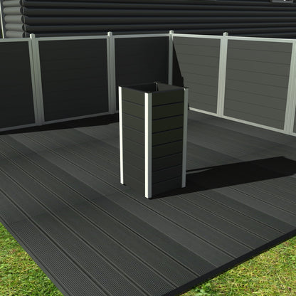 Stor Blomsterkumme - Helårs - Plastplanker -  - Blomsterkrukke