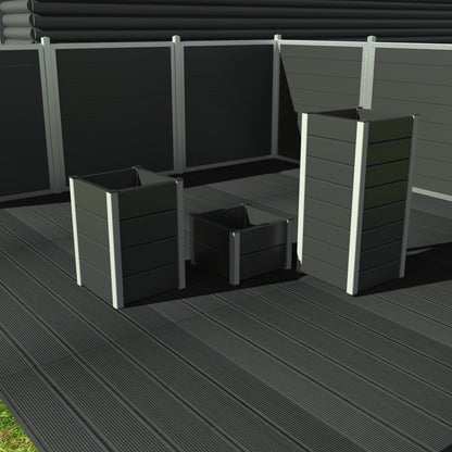 Blomsterkumme Sæt - 3 stk - Helårs - Plastplanker -  - Blomsterkrukke