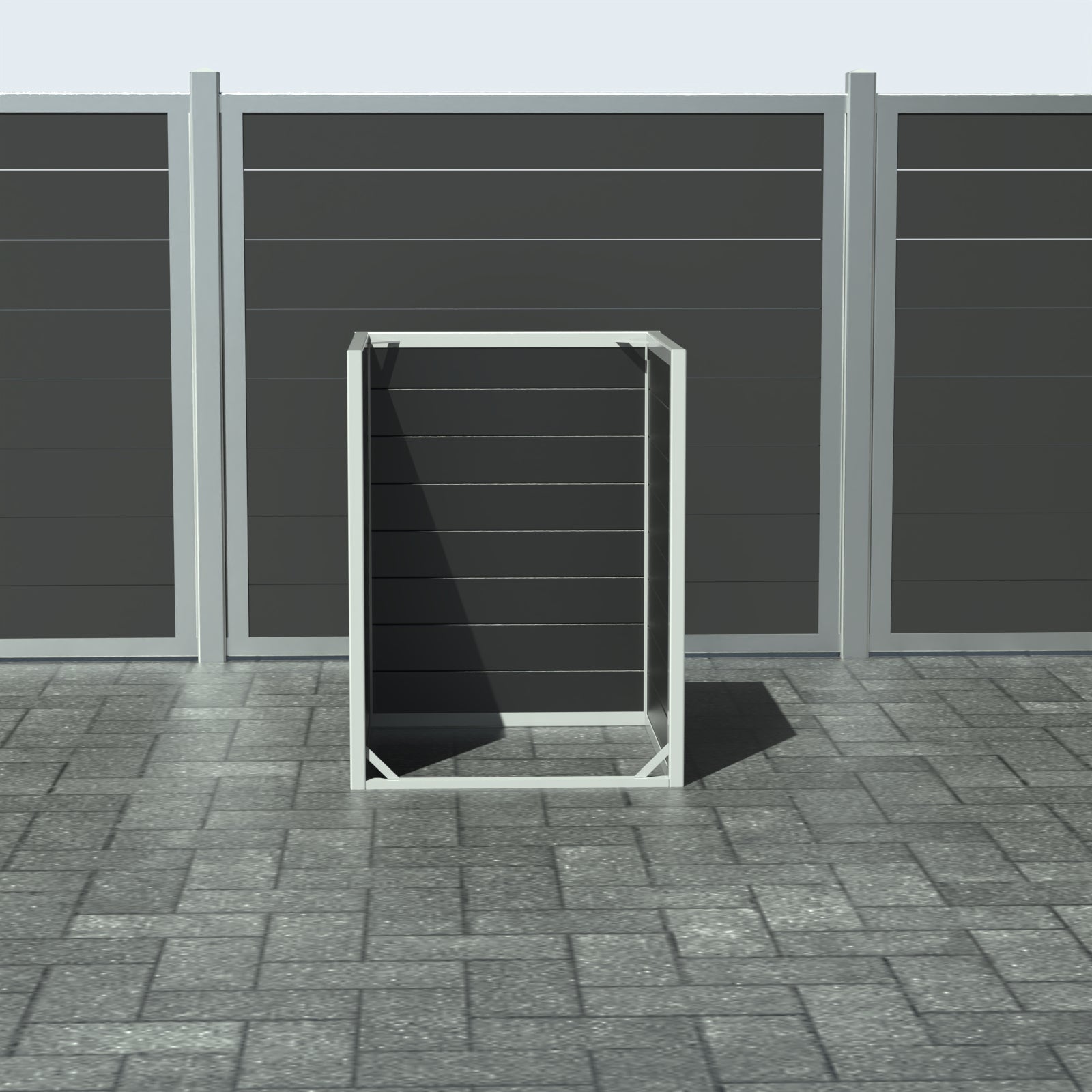 Papperskorgskydd - Enkel utan dörr - Svart