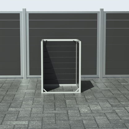 Skraldespandsskjuler - Single uden låge - Sort - Plastplanker -  - Skraldespandsskjulere