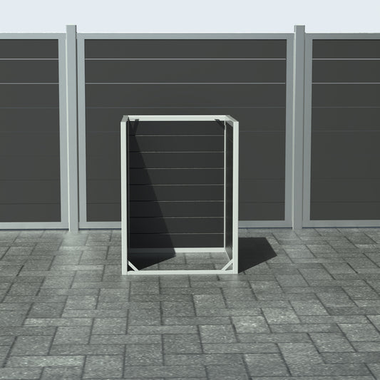 Skraldespandsskjuler - Single uden låge - Sort - Plastplanker -  - Skraldespandsskjulere