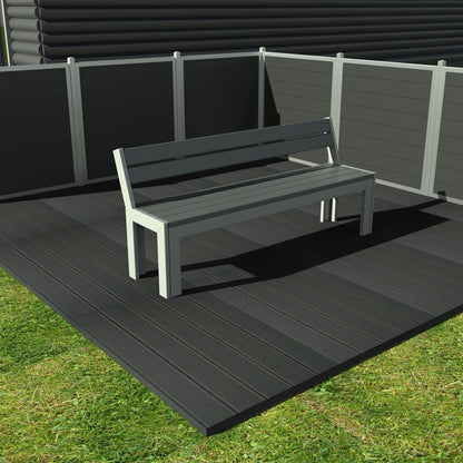 Opal Bænk - Med ryglæn - Plastplanker -  - Bænke