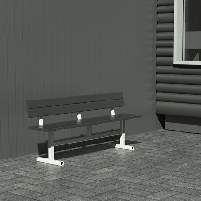 Bænk - Med ryglæn - Plastplanker -  - Bænke