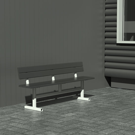 Bænk - Med ryglæn - Plastplanker -  - Bænke