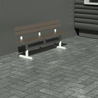 Bænk - Med ryglæn - Plastplanker -  - Bænke