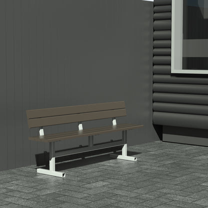 Bænk - Med ryglæn - Plastplanker -  - Bænke