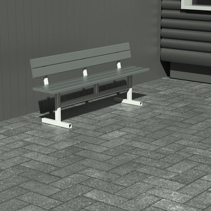 Bænk - Med ryglæn - Plastplanker -  - Bænke