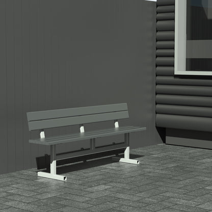 Bænk - Med ryglæn - Plastplanker -  - Bænke