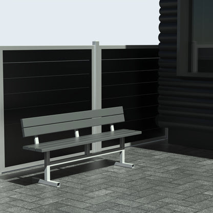 Bænk - Med ryglæn - Plastplanker -  - Bænke