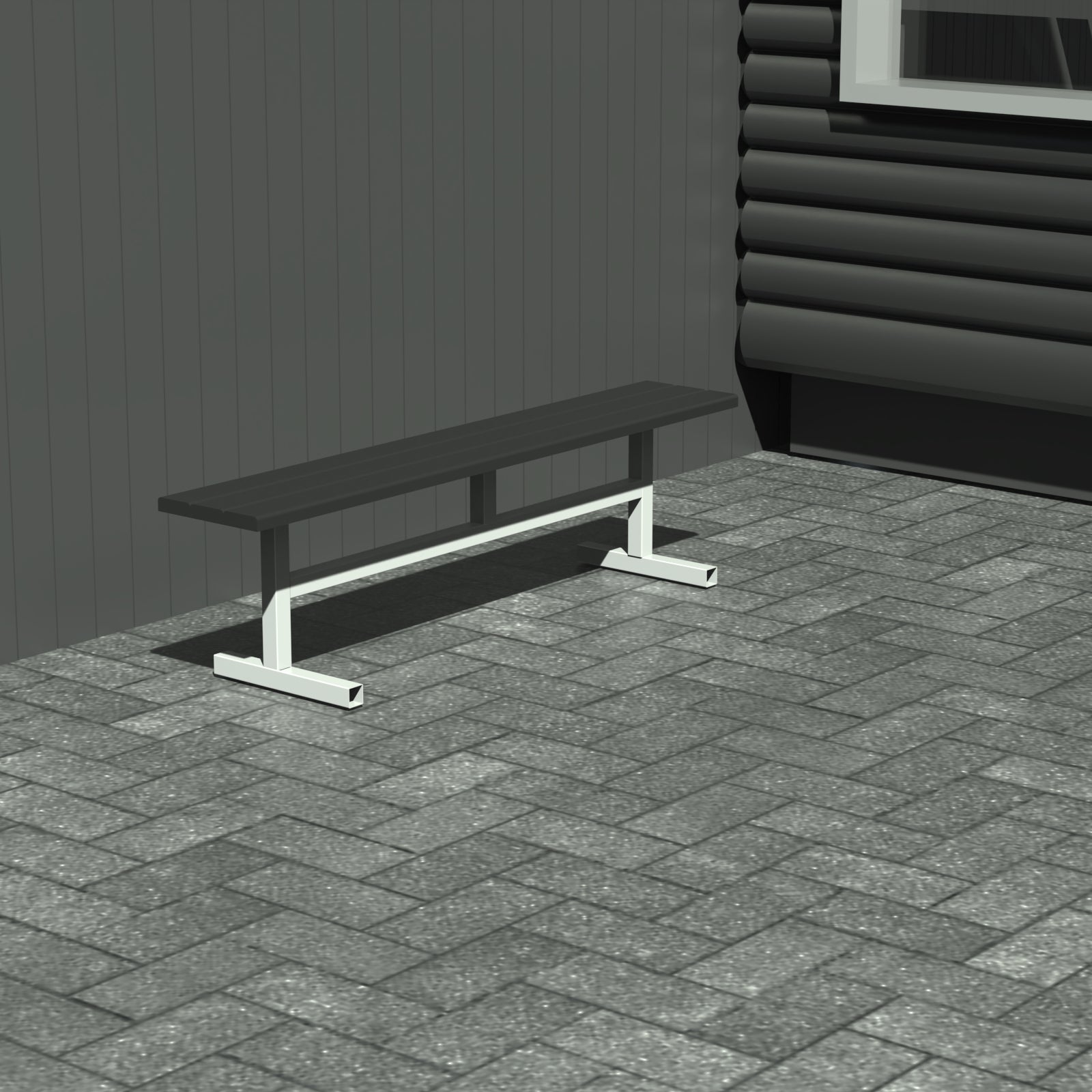 Bænk - Uden ryglæn - Plastplanker -  - Bænke