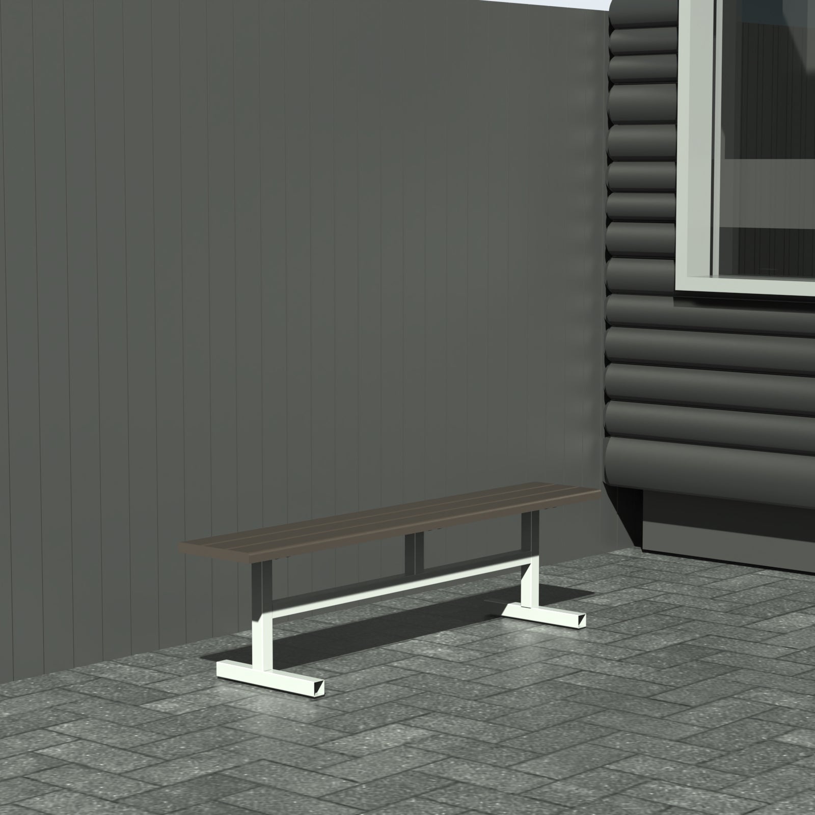 Bænk - Uden ryglæn - Plastplanker -  - Bænke