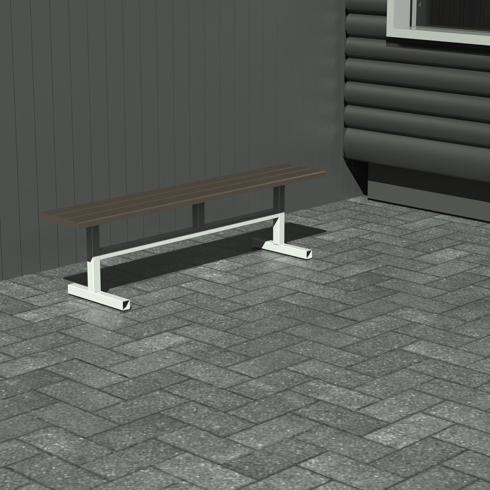 Bænk - Uden ryglæn - Plastplanker -  - Bænke