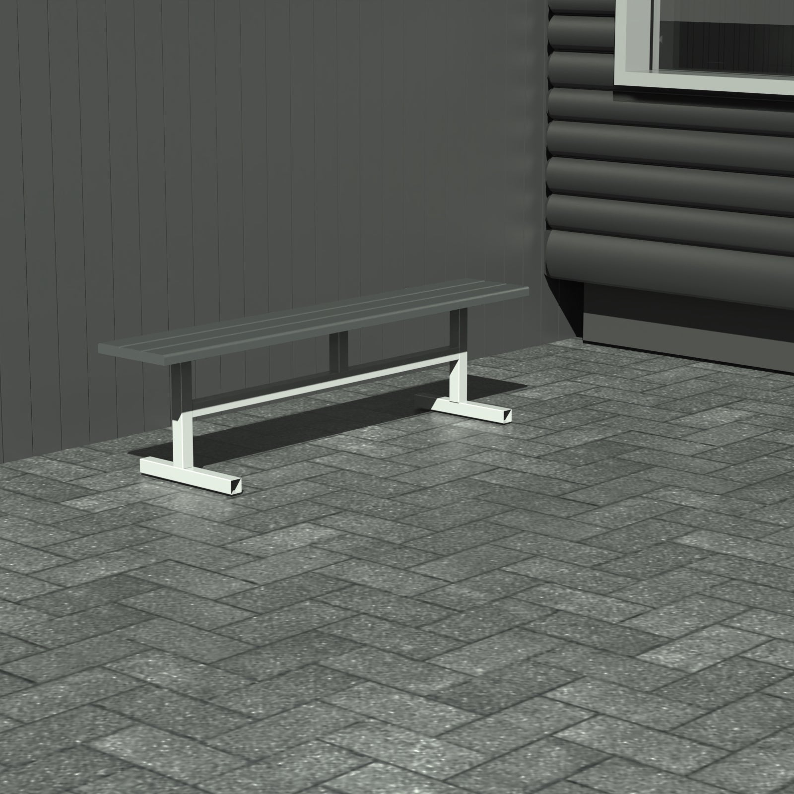 Bænk - Uden ryglæn - Plastplanker -  - Bænke