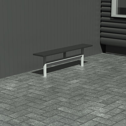 Bænk til nedstøbning - Uden ryglæn - Plastplanker -  - Bænke