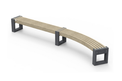 Bænk - Canvas Curved - Højre-bøjet