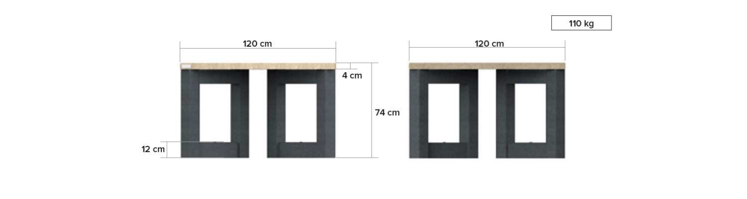 Bord - Canvas - Plastplanker -  - Bord