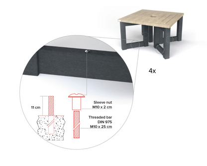 Bord - Canvas - Plastplanker -  - Bord