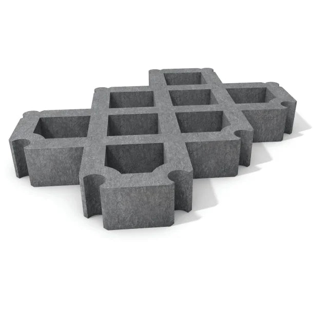 Græsarmeringsflise - Grå - Plastplanker -  - Græsarmeringsflise