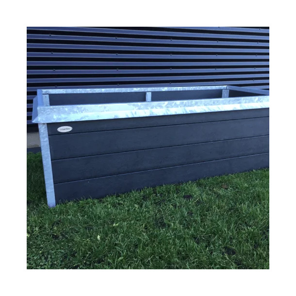 Højbed Struktur med sneglekant - Sort - Plastplanker -  - Højbede