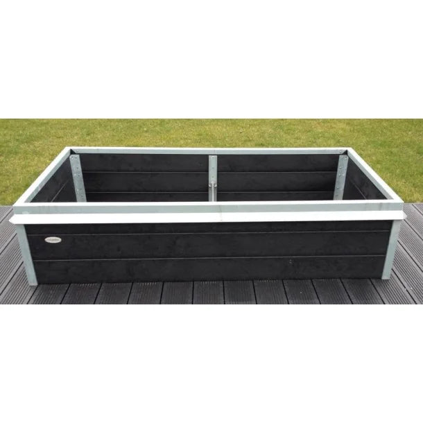 Højbed Classic med sneglekant - Sort - Plastplanker -  - Højbede