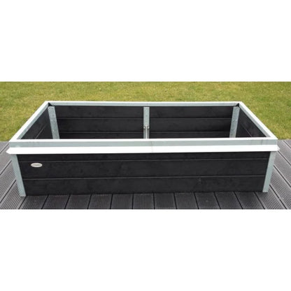 Højbed Classic med sneglekant - Sort - Plastplanker -  - Højbede