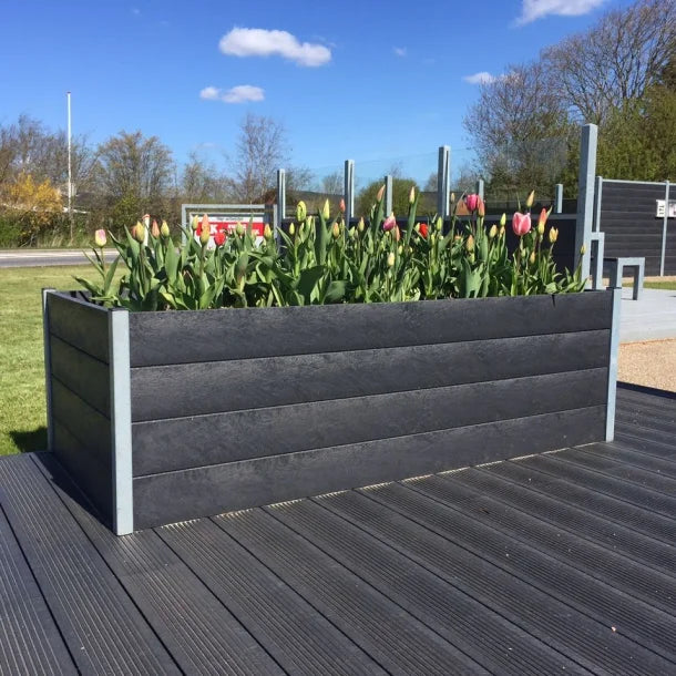 Højbed Classic - Sort - Plastplanker -  - Højbede