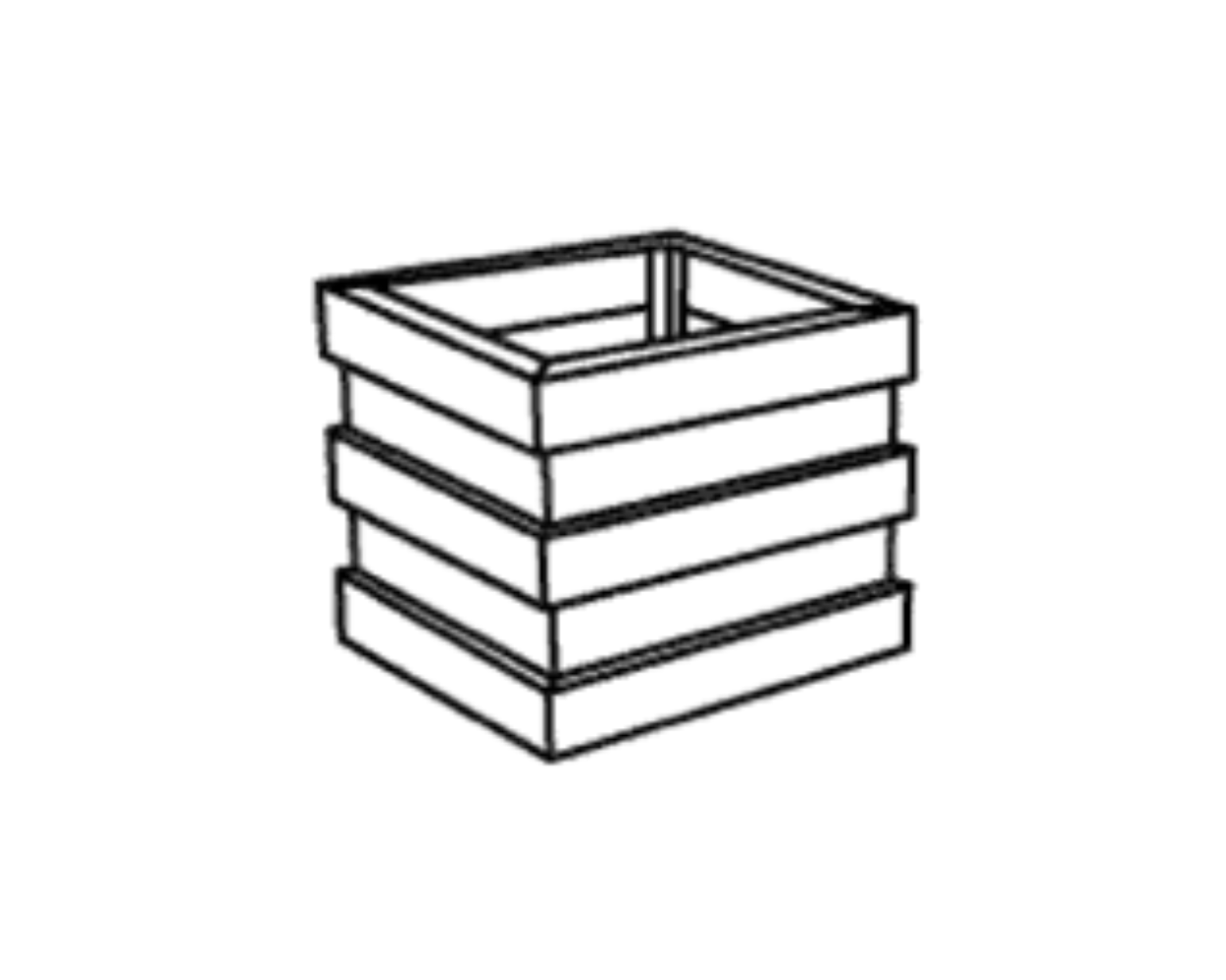 Blomsterkrukke - Madrid - Model C - Plastplanker -  - Blomsterkrukke