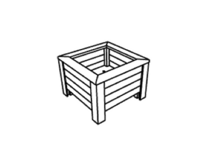 Blomsterkrukke - Milano - Plastplanker -  - Blomsterkrukke