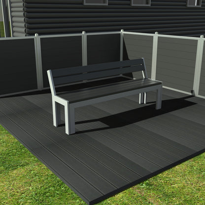 Opal Bænk - Med ryglæn - Plastplanker -  - Bænke