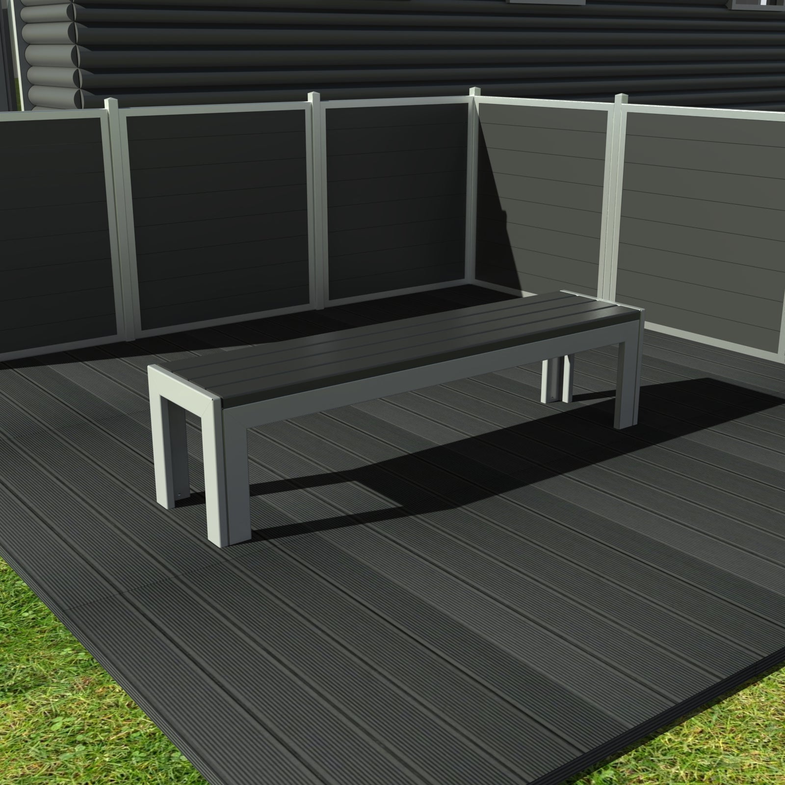 Opal Bænk - Uden ryglæn - Plastplanker -  - Bænke