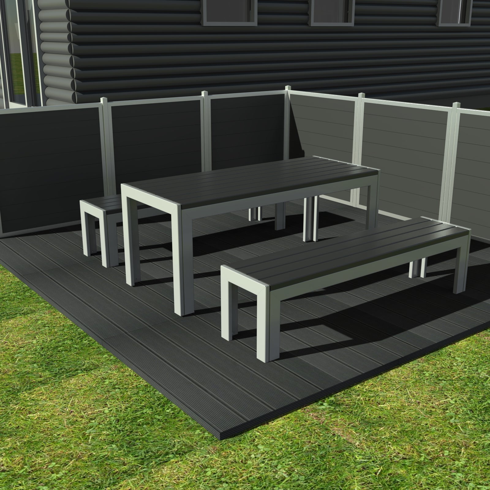 Opal bordsbänkset - utan ryggstöd