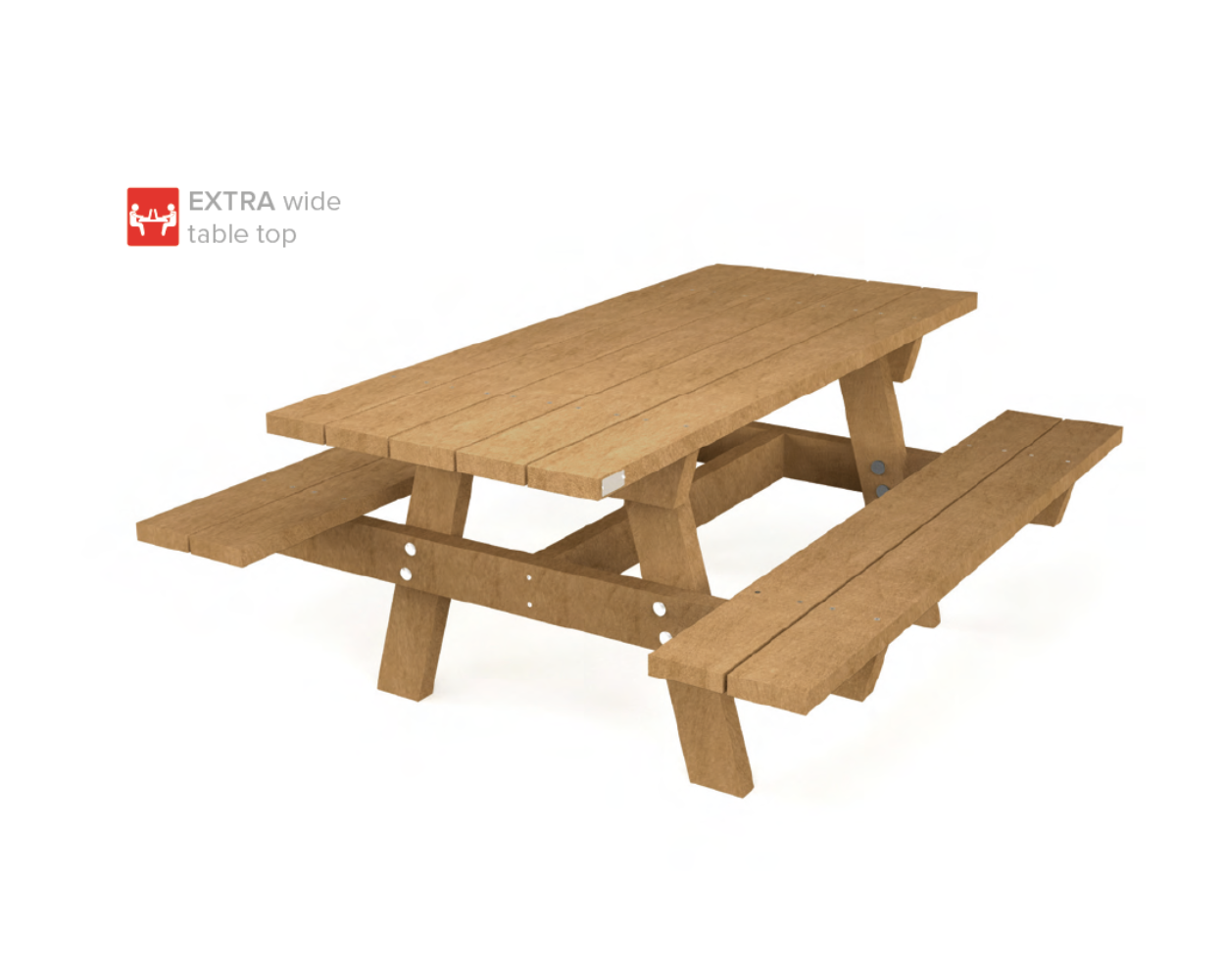 Bord/bænke sæt - Oslo Family (til nedgravning/blød jord) - Plastplanker -  - bord/bænke sæt