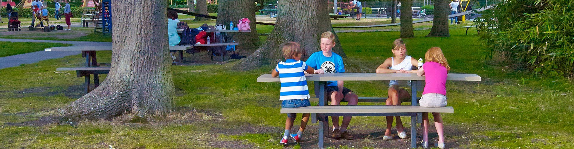 Bord/bænke sæt - Oslo Family (til nedgravning/blød jord) - Plastplanker -  - bord/bænke sæt