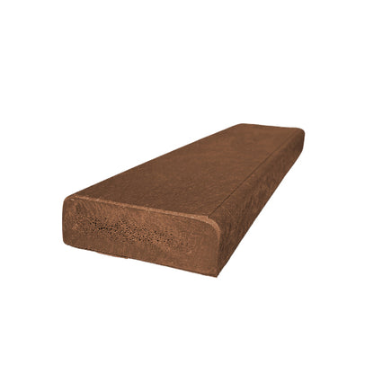 Plastplanka med 2 rundade kanter - Brun