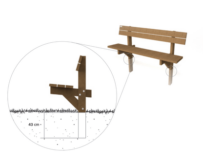 Bænk - Paris - Plastplanker -  - Bænke