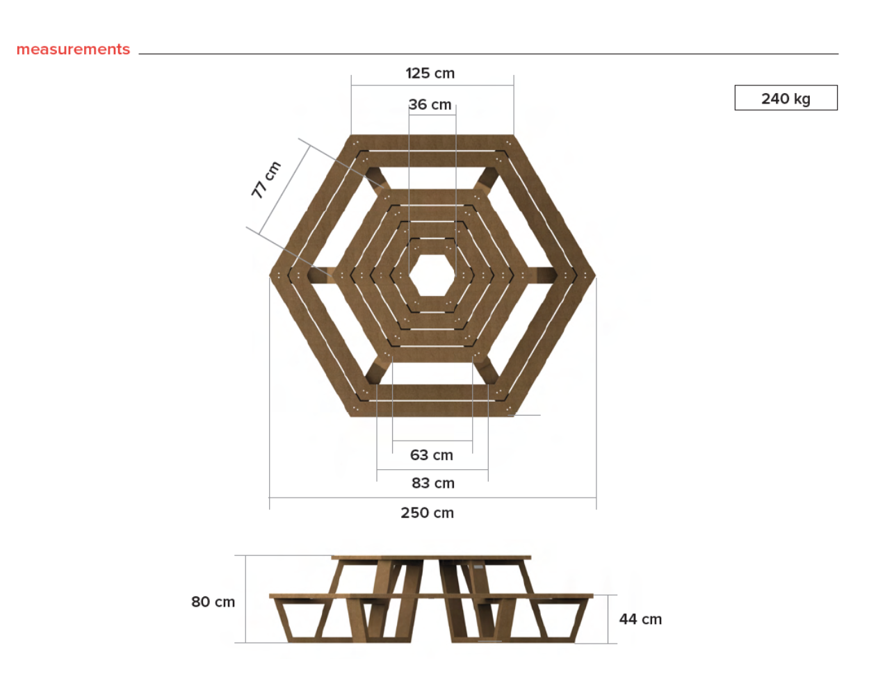 Bord/bænke sæt - Roma - Plastplanker -  - bord/bænke sæt