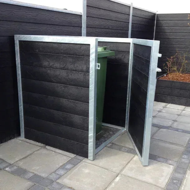 Papperskorgskydd - Enkel utan dörr - Grå