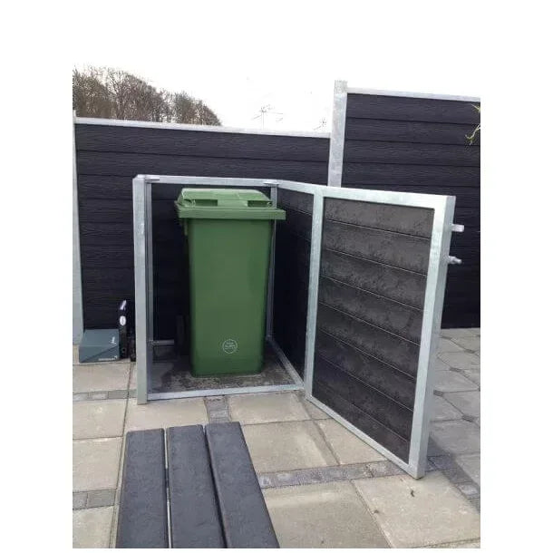 Papperskorgskydd - Enkel utan dörr - Svart