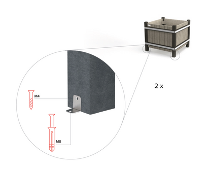 Blomsterkrukke - Versailles - Plastplanker -  - Blomsterkrukke