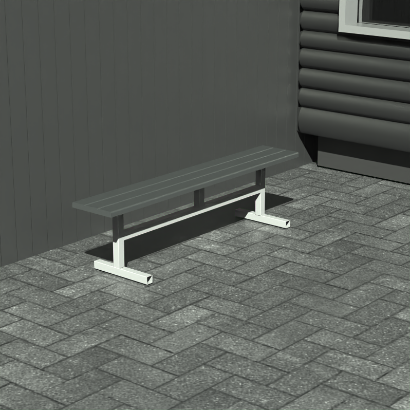 Bænk - Uden ryglæn - Plastplanker -  - Bænke