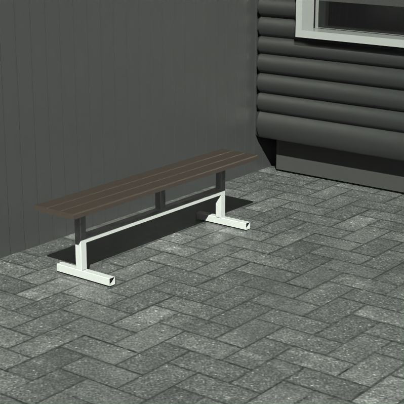 Bænk - Uden ryglæn - Plastplanker -  - Bænke