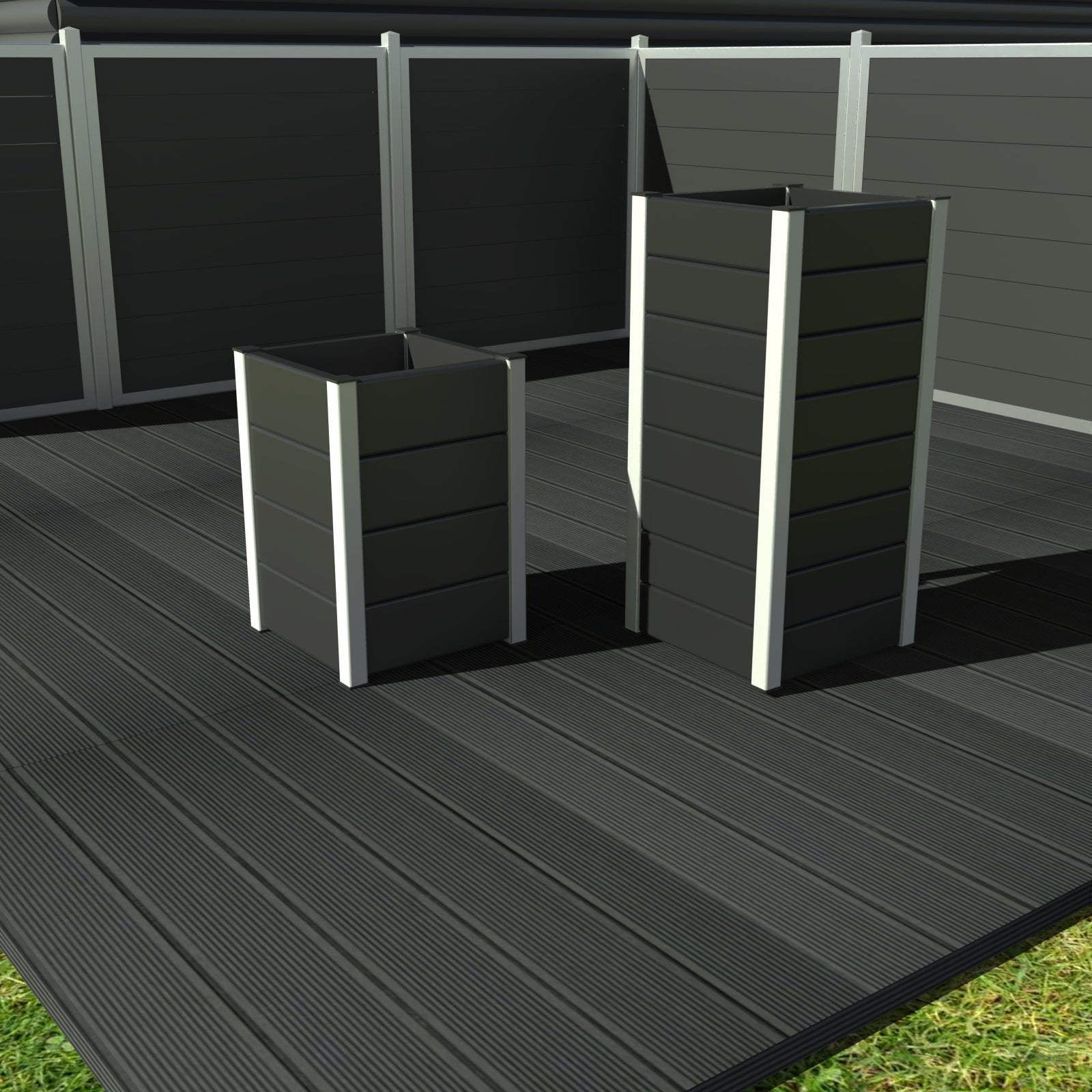 Blomsterkumme Sæt - 2 stk - Helårs - Plastplanker -  - Blomsterkrukke