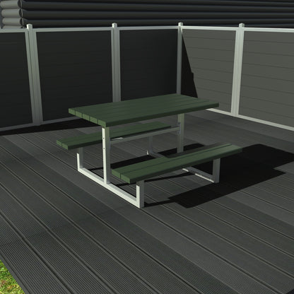 Vedligeholdelsesfrit Junior bord bænkesæt uden ryglæn samt genbrugsplastplanker (Børne bordbænkesæt) - Plastplanker -  - bord/bænke sæt