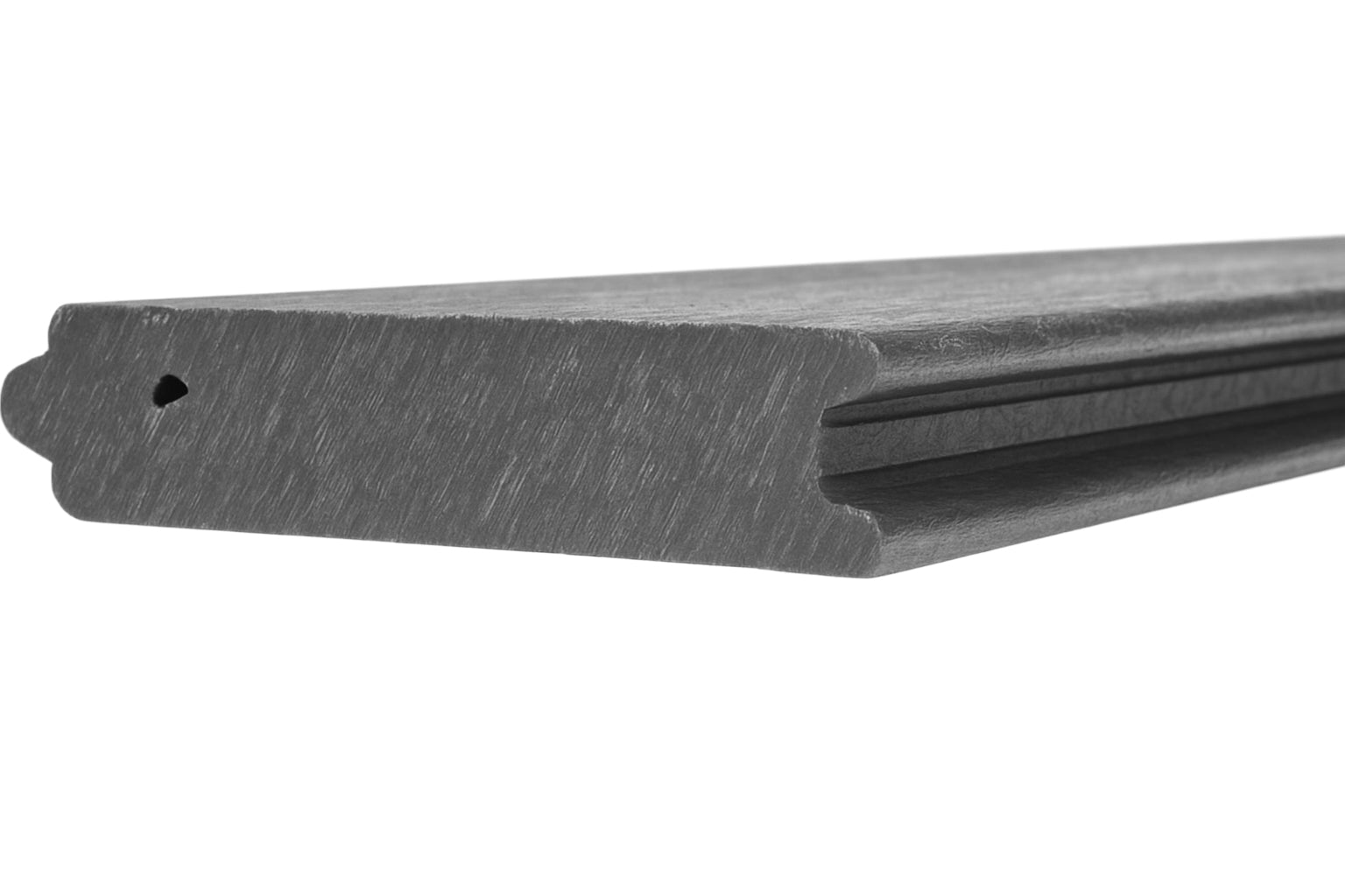 Spontad/notplastplanka med struktur – Askgrå