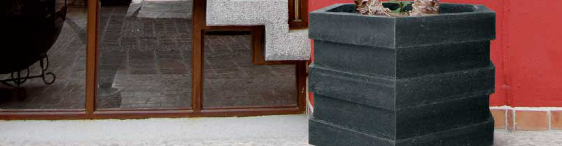 Blomsterkrukke - Barcelona - Model Ø120 - Plastplanker -  - Blomsterkrukke