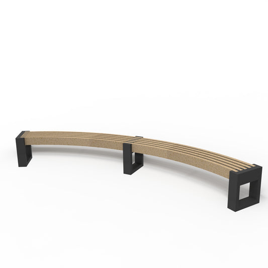 Bænk - Canvas Curved - Plastplanker -  - Bænke
