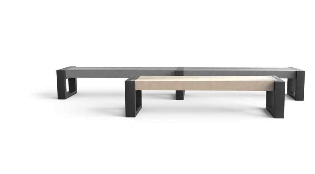 Bænk - Canvas 120 - Plastplanker -  - Bænke