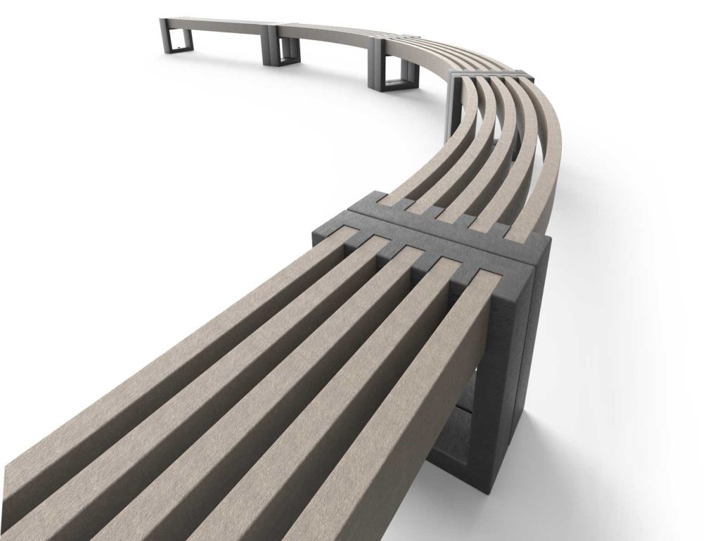 Bænk - Canvas 30° - Plastplanker -  - Bænke